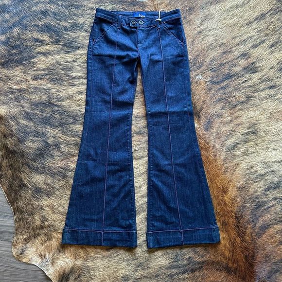 Pierce Denim Low Rise Flare Jeans Size 28 NWT - Picture 3 of 12